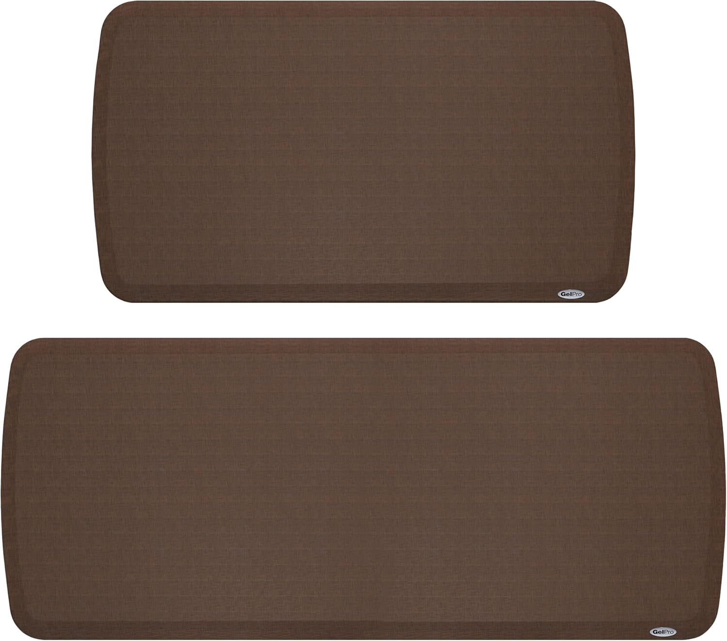 Linen truffle silicone anti-fatigue kitchen mat set, 20x36 and 20x48 inches — view 1