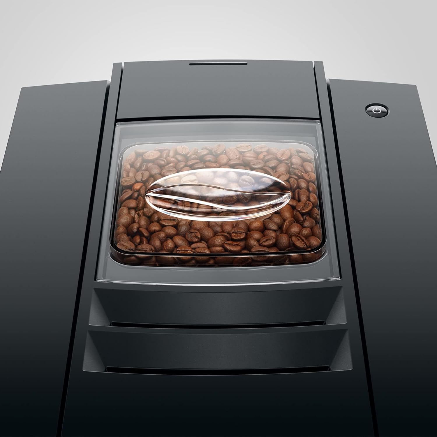 Stainless steel countertop espresso machine with integrated grinder and steam wand — view 5