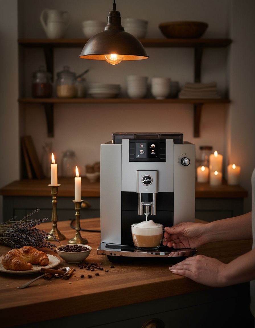 Stainless steel countertop espresso machine with integrated grinder and steam wand — view 3b