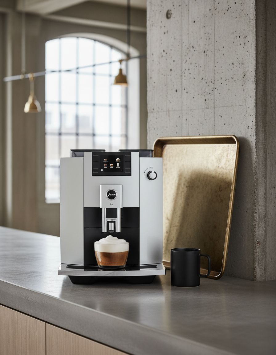 Stainless steel countertop espresso machine with integrated grinder and steam wand — view 4