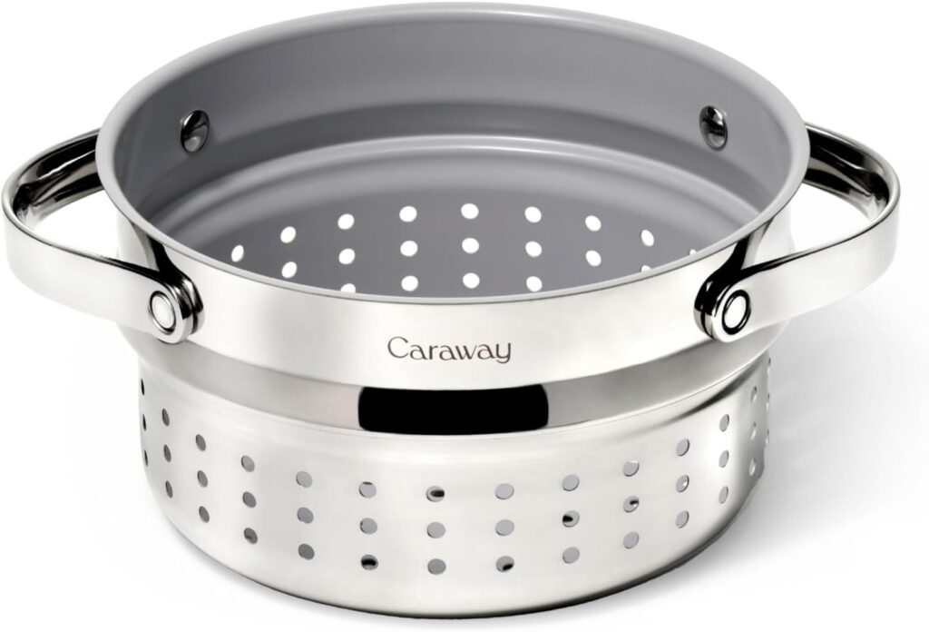 Caraway Stainless Steel Steamer for Daily Healthy Cooking