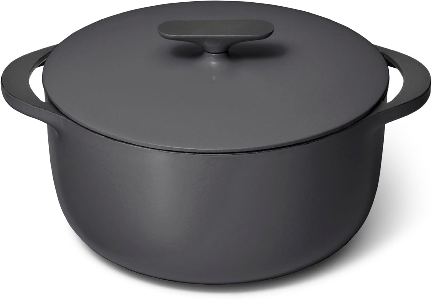 Caraway enameled cast iron Dutch oven in cream with lid, 8-quart capacity — view 5
