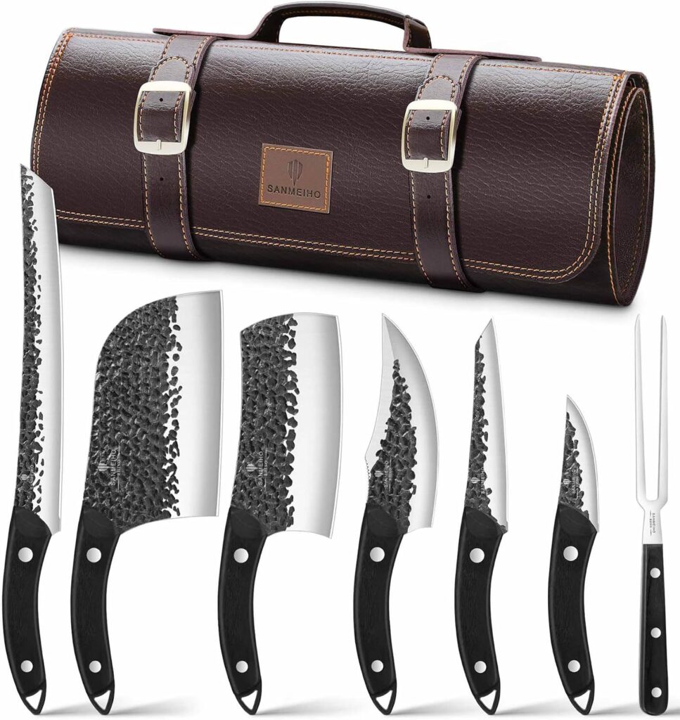 Hand-Forged Japanese Chef Knife Set for Hunting & BBQ