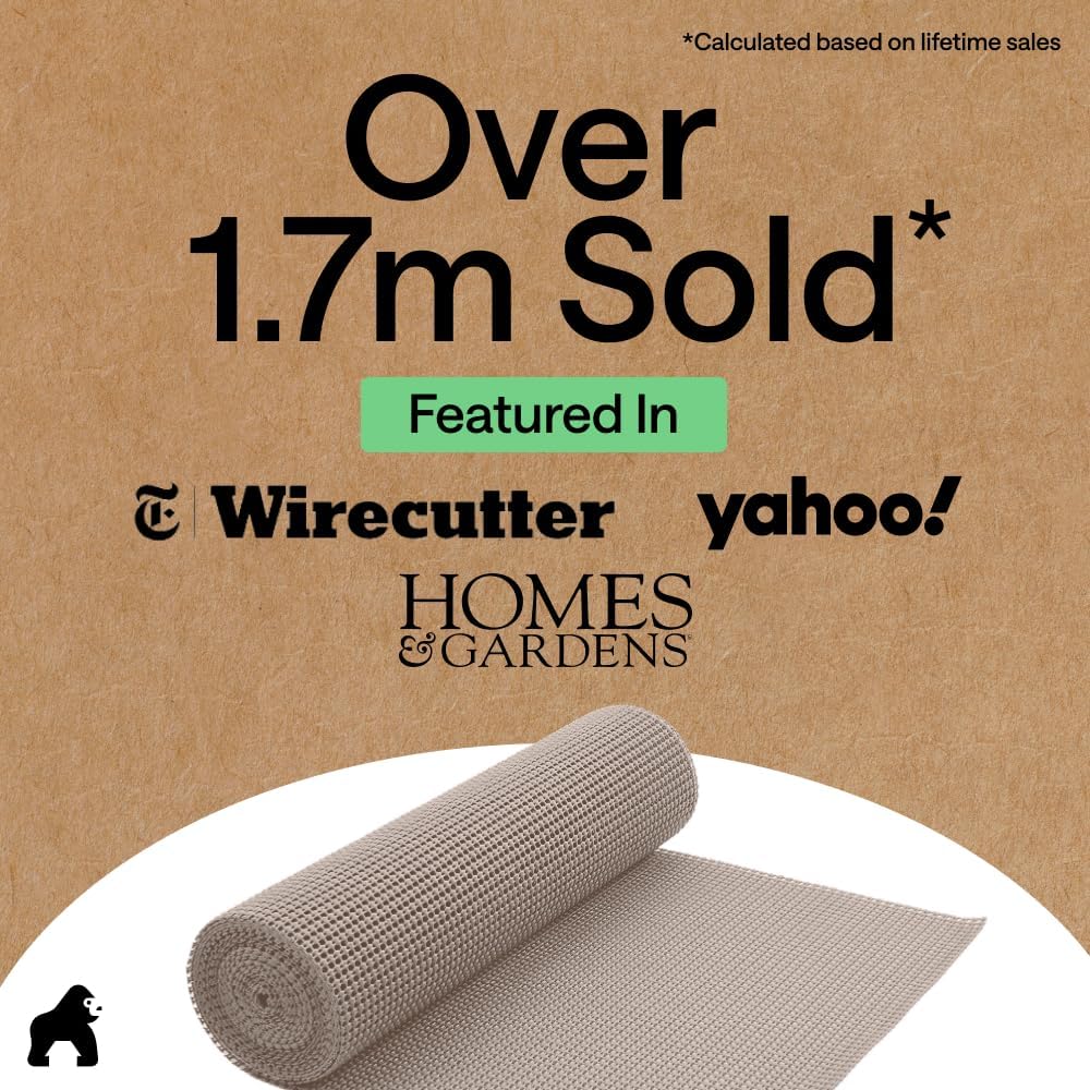 Beige plastic drawer and shelf liner roll, 12 inches wide β view 3a