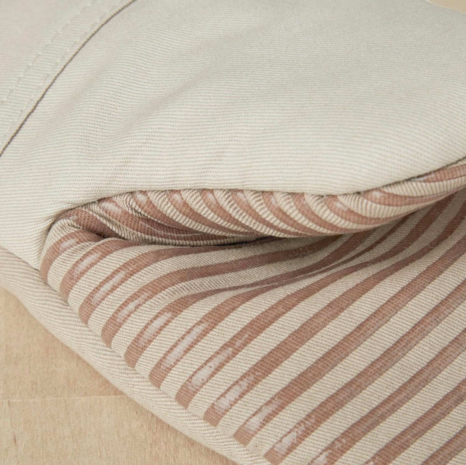 KitchenAid two-tone cotton blend oven mitt in milkshake tan and beige with non-slip grip — view 3